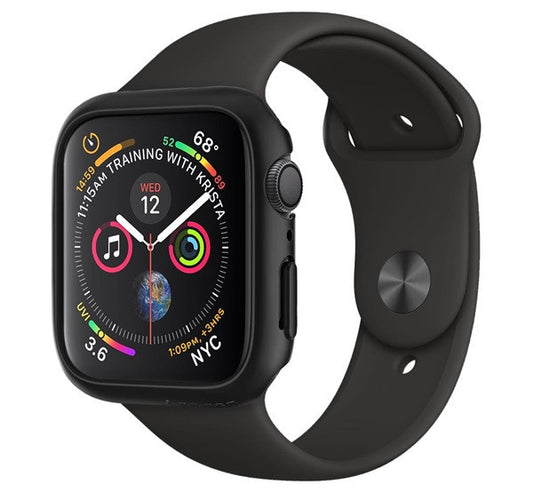 Spigen Thin Fit Apple Watch S4 / S5 / S6 / SE 44mm Fekete tok - Apple Watch Tokok a Domshop kínálatából