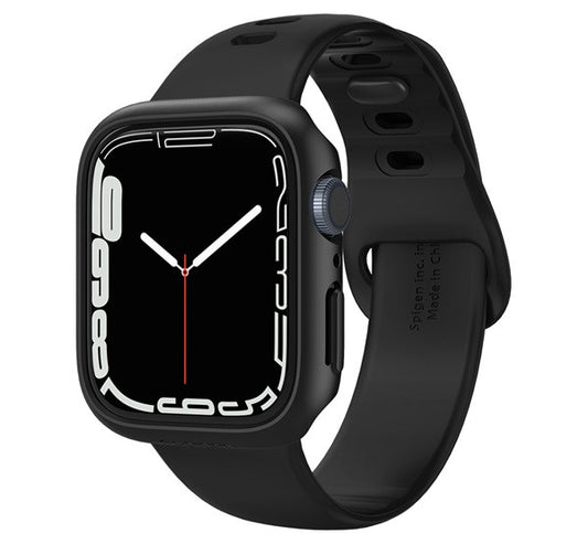 Spigen Thin Fit Apple Watch S7 41mm Fekete tok - Apple Watch Tokok a Domshop kínálatából