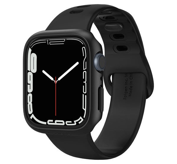 Spigen Thin Fit Apple Watch S7 41mm Fekete tok - Apple Watch Tokok a Domshop kínálatából