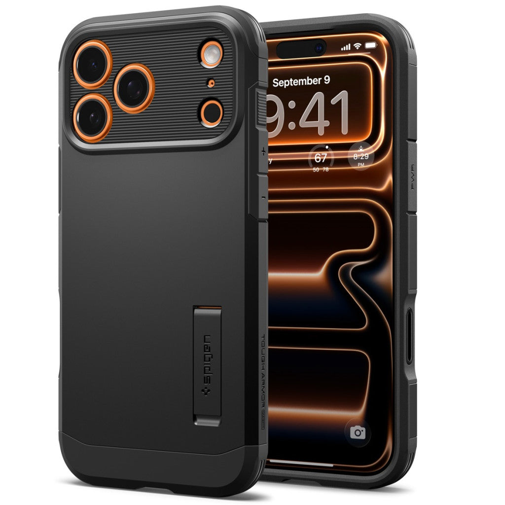Spigen Tough Armor T MagFit Apple iPhone 17 Pro tok, MagSafe, fekete - iPhone 17 Pro tok a Domshop kínálatából