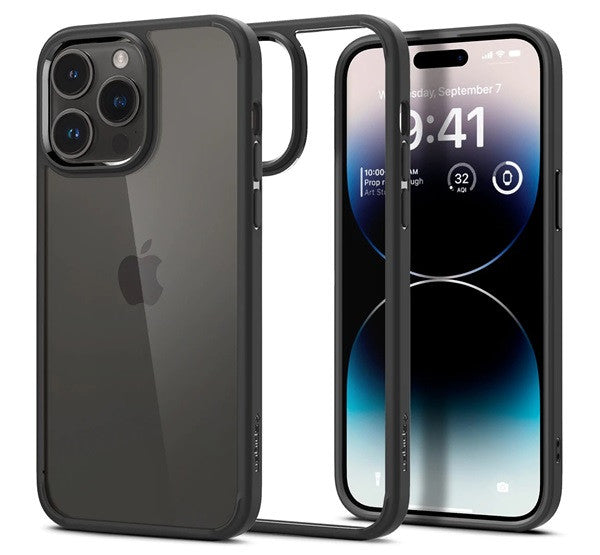 Spigen Ultra Hybrid Apple iPhone 14 Pro Max tok, Matte Black, fekete - iPhone 14 Pro Max tok a Domshop kínálatából