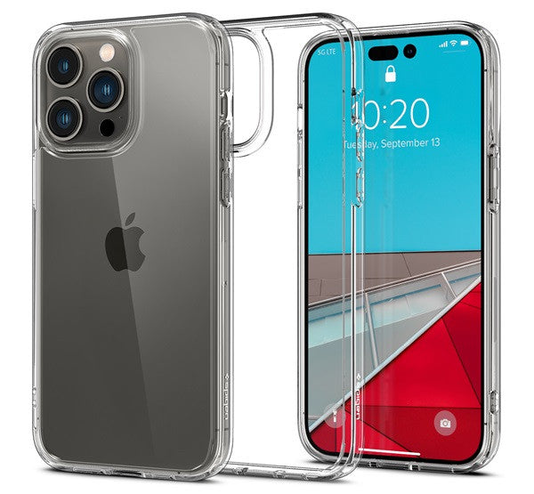 Spigen Ultra Hybrid Apple iPhone 14 Pro tok, Crystal Clear, átlátszó - iPhone 14 Pro tok a Domshop kínálatából