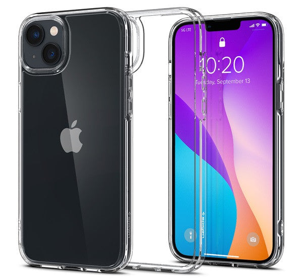 Spigen Ultra Hybrid Apple iPhone 14 tok, Crystal Clear, átlátszó - iPhone 13/14 tok a Domshop kínálatából