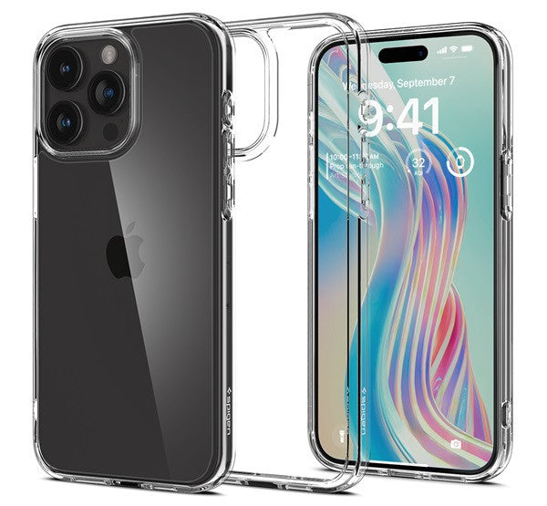 Spigen Ultra Hybrid Apple iPhone 15 Pro tok, Crystal Clear, átlátszó - iPhone 15 Pro tok a Domshop kínálatából