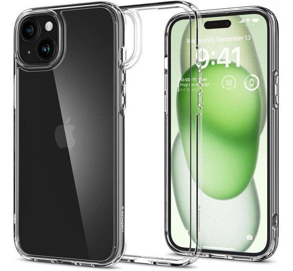 Spigen Ultra Hybrid Apple iPhone 16 Plus tok, Crystal Clear, átlátszó ACS08069 - iPhone 16 Plus tok a Domshop kínálatából
