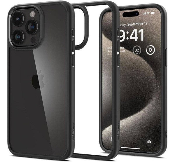 Spigen Ultra Hybrid Apple iPhone 16 Pro Max tok, Matte Black, fekete ACS07996 - iPhone 16 Pro Max tok a Domshop kínálatából