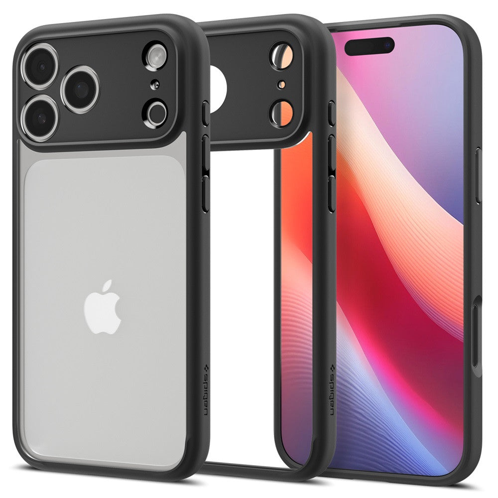 Spigen Ultra Hybrid Apple iPhone 17 Pro tok, Matte Black, fekete - iPhone 17 Pro tok a Domshop kínálatából