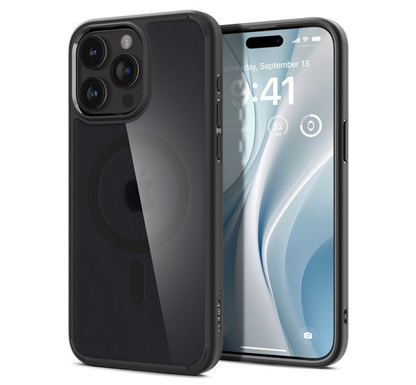 Spigen Ultra Hybrid MagFit Apple iPhone 15 Pro tok, MagSafe, Matte Black, fekete - iPhone 15 Pro tok a Domshop kínálatából