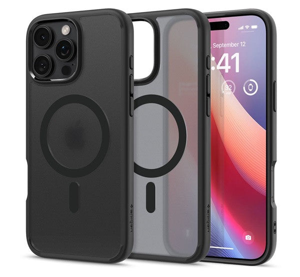 Spigen Ultra Hybrid MagFit Apple iPhone 16 Pro Max tok, Frost MagSafe, fekete - iPhone 16 Pro tok a Domshop kínálatából