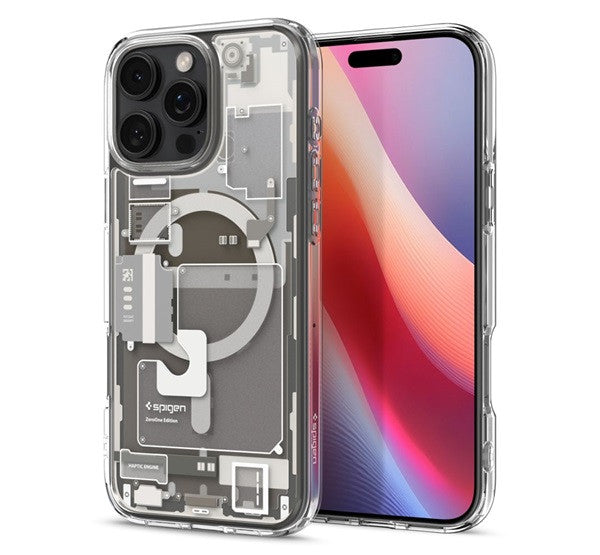 Spigen Ultra Hybrid MagFit Apple iPhone 16 Pro tok, MagSafe Natural Titanium, Zero One, átlátszó - iPhone 16 Pro tok a Domshop kínálatából