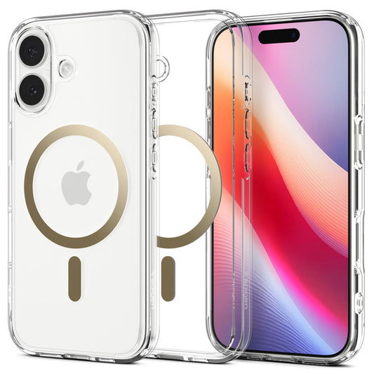 Spigen Ultra Hybrid MagFit Apple iPhone 17 tok, MagSafe, Clear Gold, átlátszó-arany - iPhone 17 tok a Domshop kínálatából