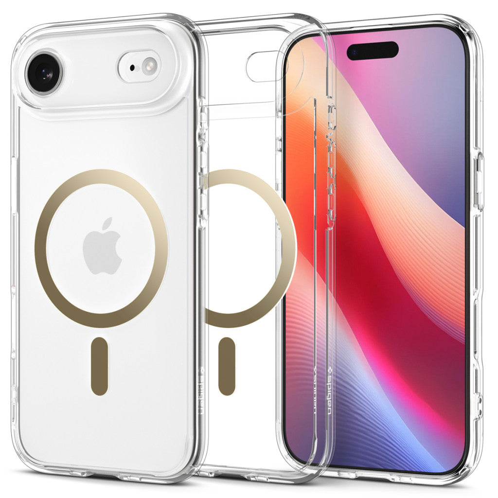 Spigen Ultra Hybrid MagFit Apple iPhone Air (2025) tok, MagSafe, Clear Gold, átlátszó-arany - iPhone 17 Air tok a Domshop kínálatából