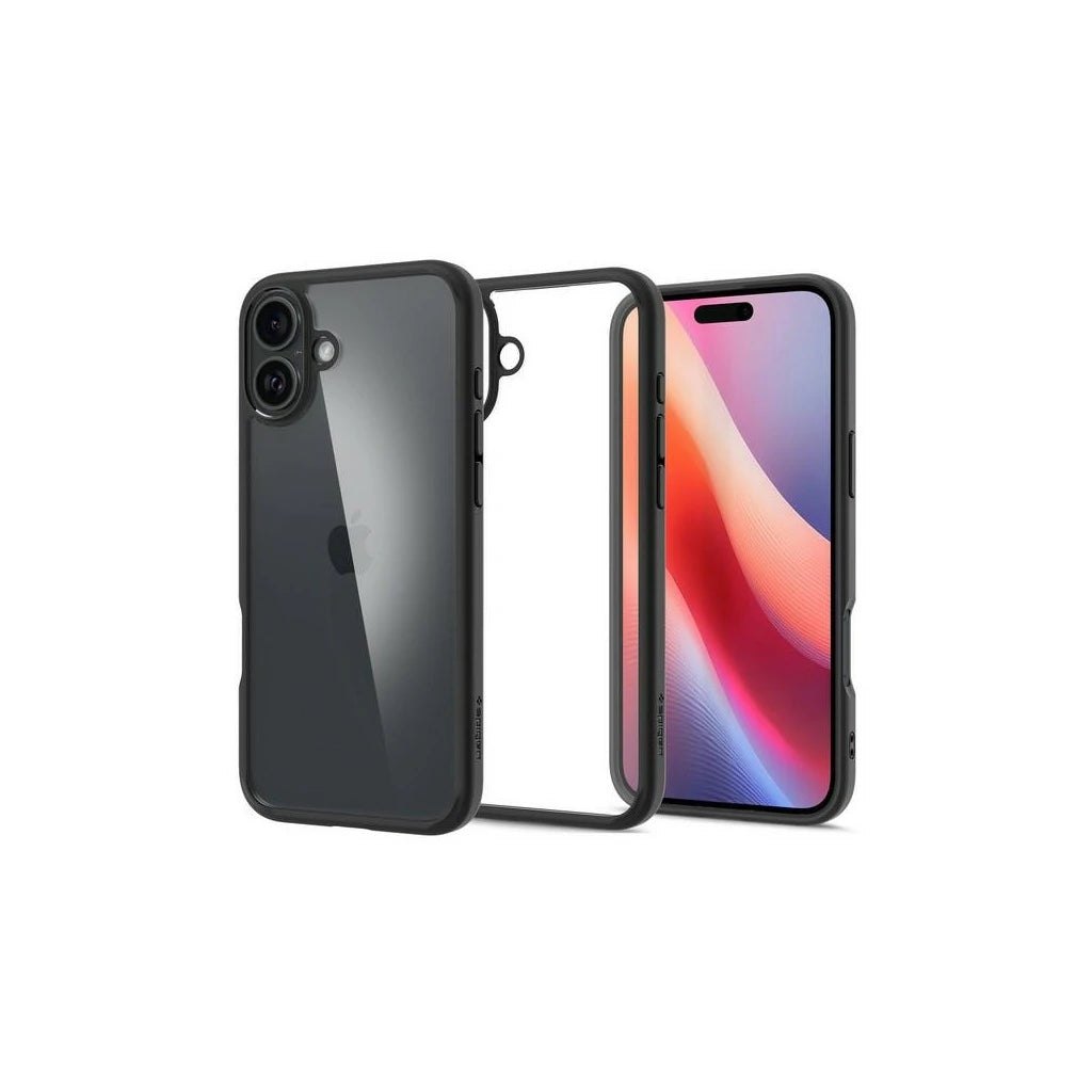 Spigen Ultra Hybrid tok iPhone 16 Plus 6,7" készülékhez matt fekete ACS08072 - iPhone 16 Plus tok a Domshop kínálatából