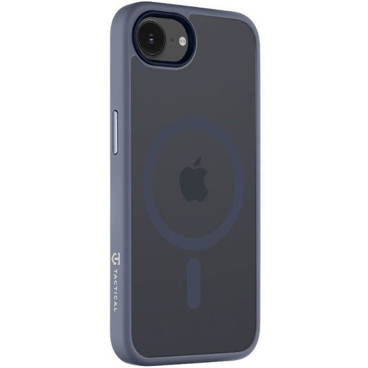 Apple iPhone 16e / 17e, Műanyag hátlap védőtok + szilikon keret, közepesen ütésálló, Magsafe kompatibilis, Tactical MagForce Hyperstealth, áttetsző/sötétkék