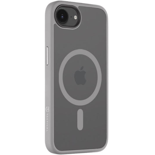 Apple iPhone 16e / 17e, Műanyag hátlap védőtok + szilikon keret, közepesen ütésálló, Magsafe kompatibilis, Tactical MagForce Hyperstealth, áttetsző/világosszürke