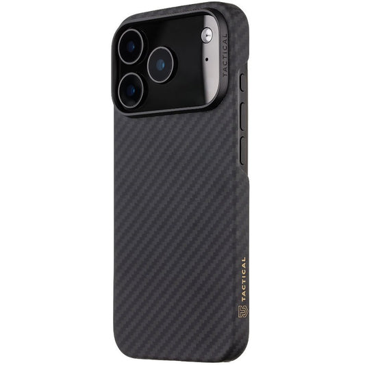 Apple iPhone 17 Pro, Műanyag hátlap védőtok, közepesen ütésálló, aramidszállal, Magsafe töltővel kompatibilis, karbon minta, Tactical MagForce Aramid, fekete