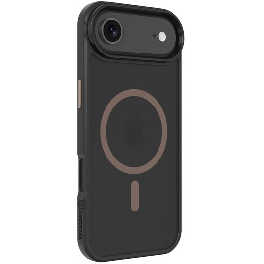 Apple iPhone Air (2025), Műanyag hátlap védőtok + szilikon keret, közepesen ütésálló, Magsafe kompatibilis, Tactical MagForce Hyperstealth 2.0, áttetsző/fekete/barna