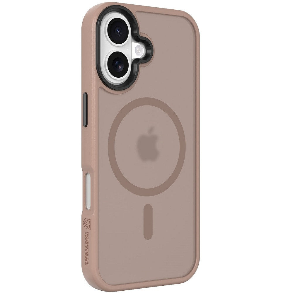 Apple iPhone 17, Műanyag hátlap védőtok + szilikon keret, közepesen ütésálló, Magsafe kompatibilis, Tactical MagForce Hyperstealth, áttetsző/barna