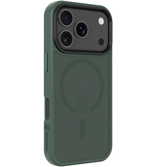 Apple iPhone 17 Pro, Műanyag hátlap védőtok + szilikon keret, közepesen ütésálló, Magsafe kompatibilis, Tactical MagForce Hyperstealth, áttetsző/zöld