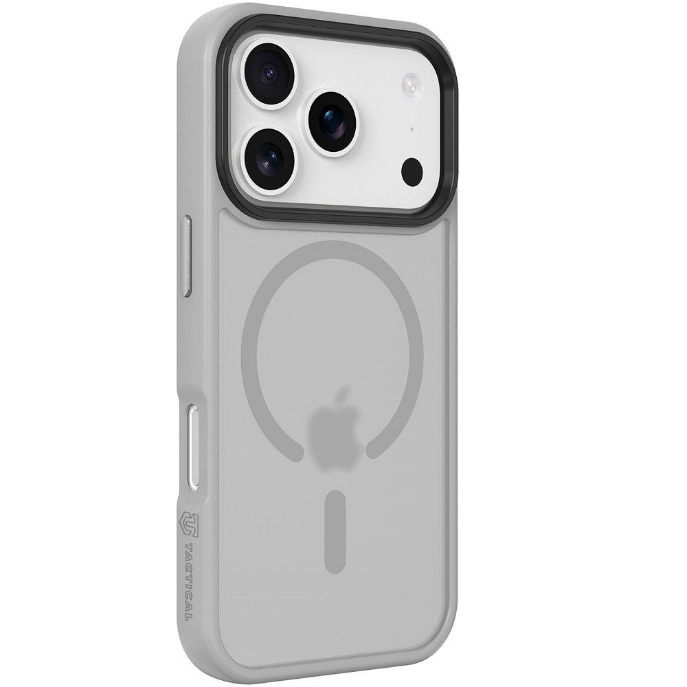 Apple iPhone 17 Pro, Műanyag hátlap védőtok + szilikon keret, közepesen ütésálló, Magsafe kompatibilis, Tactical MagForce Hyperstealth, áttetsző/világosszürke