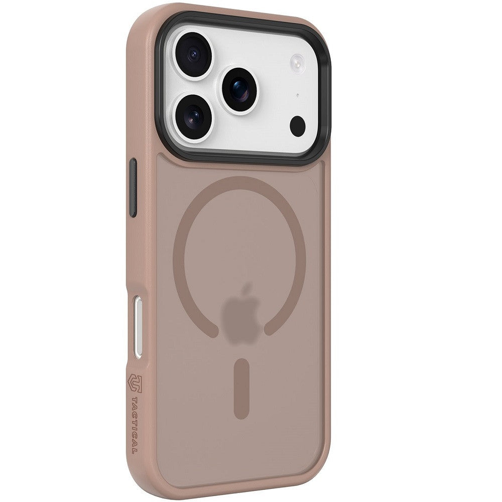 Apple iPhone 17 Pro, Műanyag hátlap védőtok + szilikon keret, közepesen ütésálló, Magsafe kompatibilis, Tactical MagForce Hyperstealth, áttetsző/barna