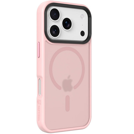 Apple iPhone 17 Pro, Műanyag hátlap védőtok + szilikon keret, közepesen ütésálló, Magsafe kompatibilis, Tactical MagForce Hyperstealth, áttetsző/rózsaszín