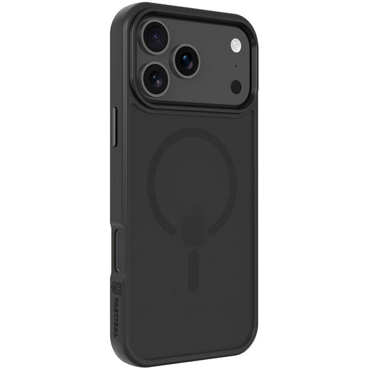 Apple iPhone 17 Pro Max, Műanyag hátlap védőtok + szilikon keret, közepesen ütésálló, Magsafe kompatibilis, Tactical MagForce Hyperstealth, áttetsző/szürke