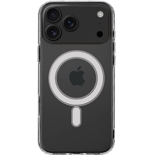 Apple iPhone 17 Pro Max, Műanyag hátlap védőtok + szilikon keret, közepesen ütésálló, Magsafe töltővel kompatibilis, Tactical MagForce, átlátszó