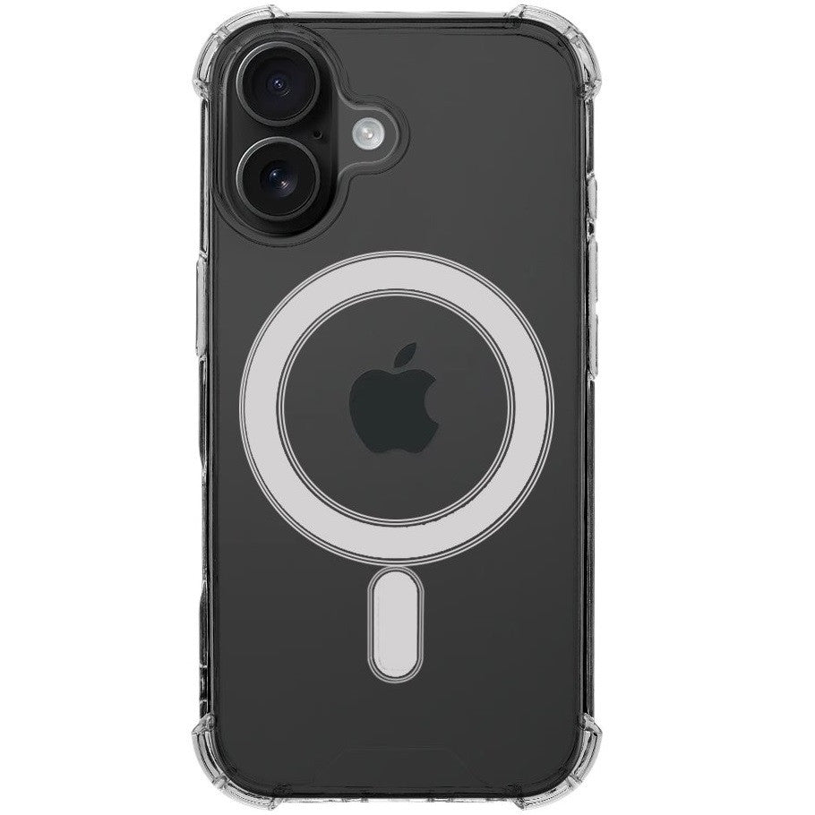 Apple iPhone 17, Műanyag hátlap védőtok + szilikon keret, közepesen ütésálló, Magsafe töltővel kompatibilis, Tactical MagForce Plyo, átlátszó