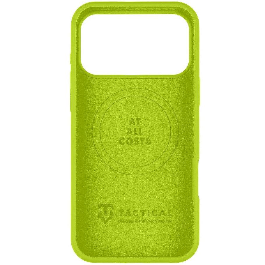 Apple iPhone 17 Pro Max, Szilikon tok, mikrofiber plüss belső, Magsafe kompatibilis, Tactical MagForce Velvet Smoothie, világoszöld