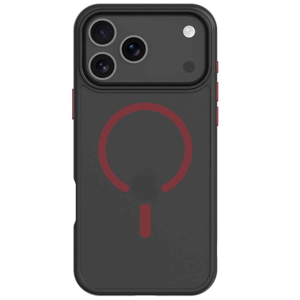 Tactical MagForce Hyperstealth 2.0 Apple iPhone 17 Pro Max MagSafe hátlap tok, fekete/piros - iPhone 17 Pro Max tok a Domshop kínálatából