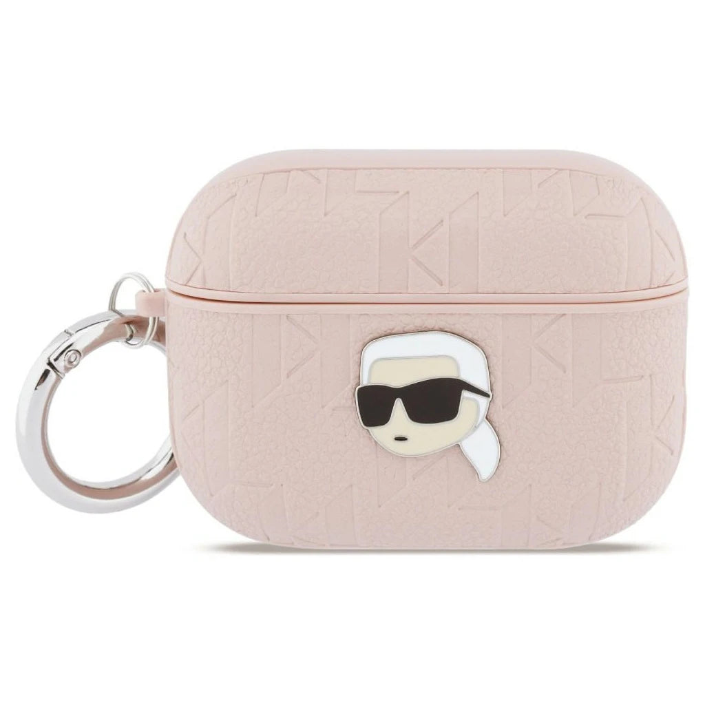 Tok Karl Lagerfeld Monogram Karl Head AirPods Pro 3 készülékhez rózsaszín - AirPods Pro 3 tok a Domshop kínálatából