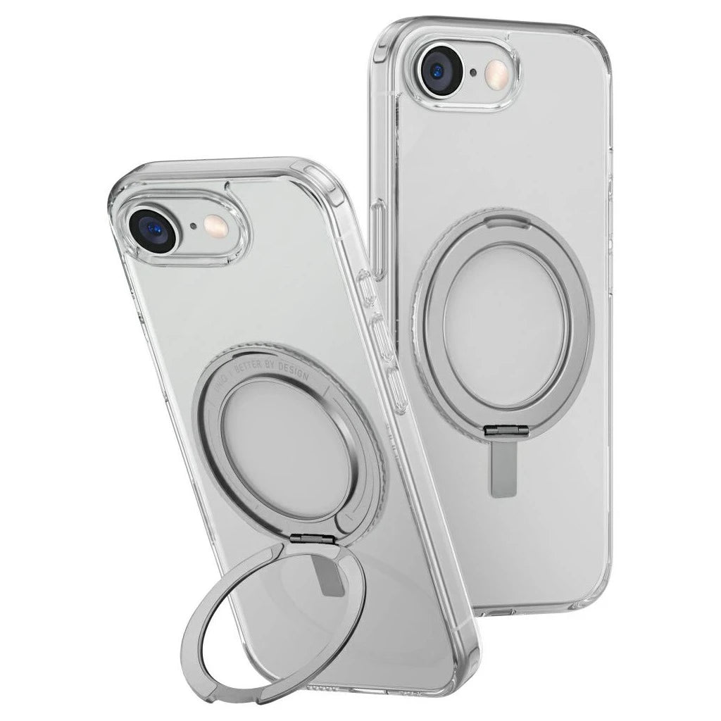 Tok UNIQ Swivix iPhone 16e (2025) készülékhez 360 Rotating Kickstand átlátszó - iPhone 16e tok a Domshop kínálatából