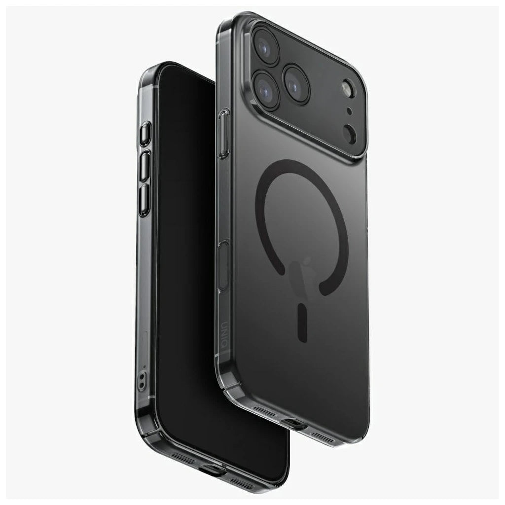 UNIQ Airsuit tok iPhone 17 Pro Max készülékhez Magclick Charging fekete - iPhone 17 Pro Max tok a Domshop kínálatából