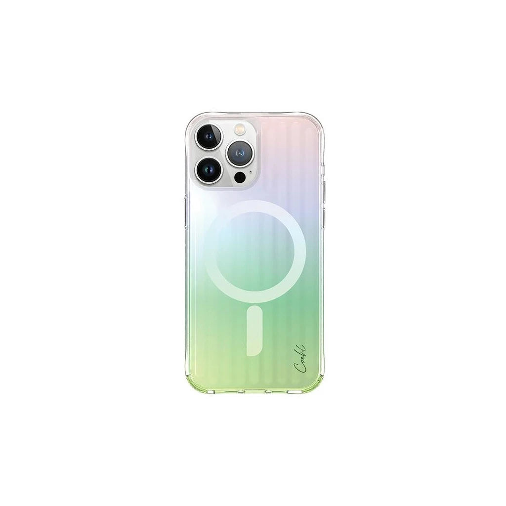 UNIQ Coehl Linear iPhone 15 Pro készülékhez tok 6.1" Magnetic Charging opál/irizáló - iPhone 15 Pro tok a Domshop kínálatából