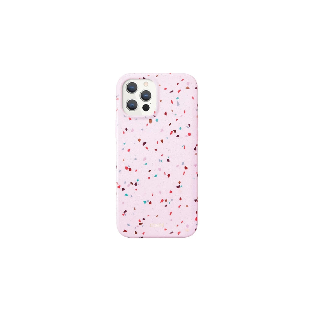 UNIQ Coehl Terrazzo tok iPhone 12 Pro Max 6,7" készülékhez rózsaszín - iPhone 12 Pro Max tok a Domshop kínálatából