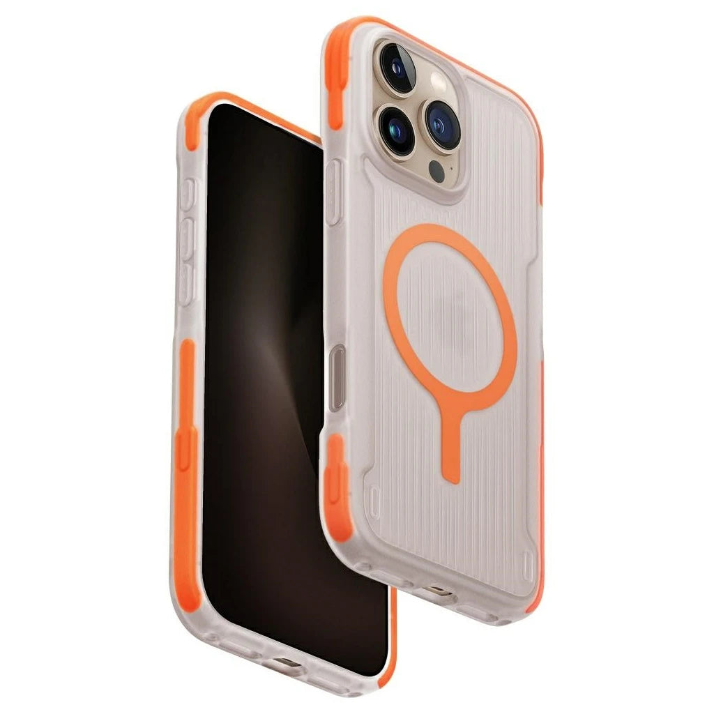 UNIQ Combat Active tok iPhone 16 Pro Max készülékhez Magclick Charging narancssárga - iPhone 16 Pro Max tok a Domshop kínálatából