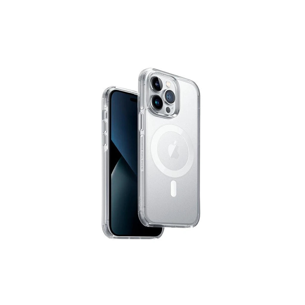 UNIQ Combat Case tok iPhone 14 Pro 6,1" készülékhez Magclick Charging szatén áttetsző - iPhone 14 Pro tok a Domshop kínálatából