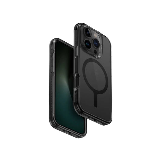 UNIQ Hybrid MagClick Charging Combat tok Apple Iphone 16 Pro készülékhez - carbon black - iPhone 16 Pro tok a Domshop kínálatából