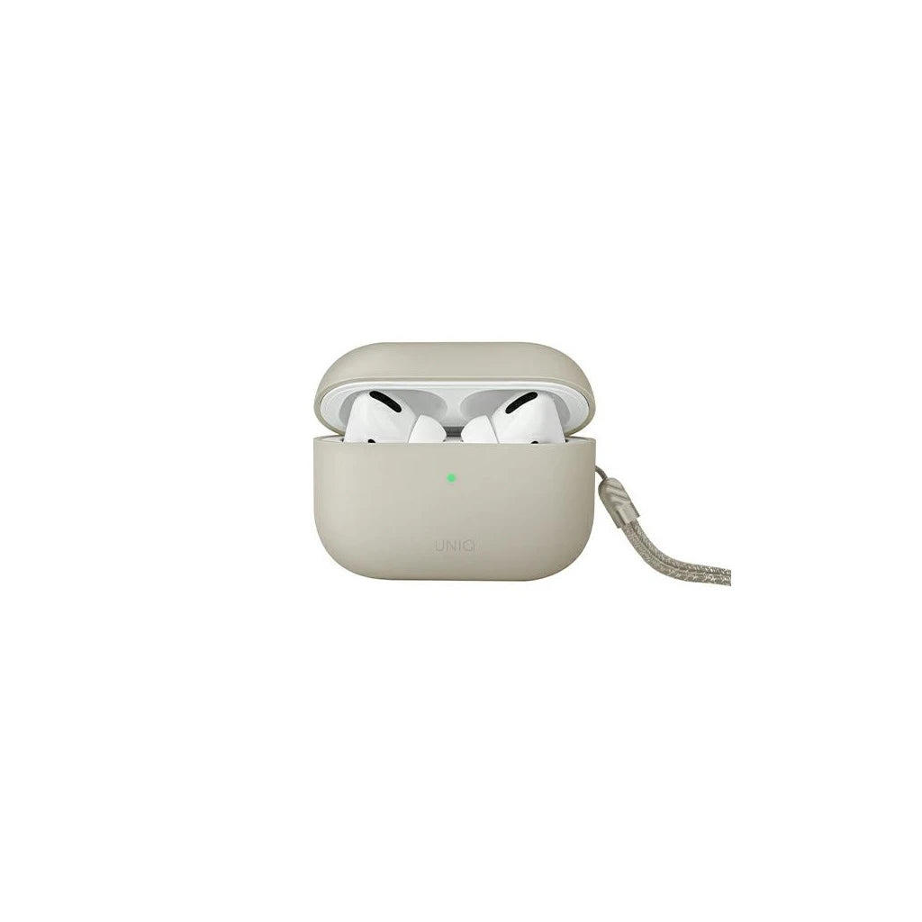 UNIQ Lino Case AirPods Pro 2 gen készülékhez szilikon tok bézs - AirPods Pro 2 tok a Domshop kínálatából