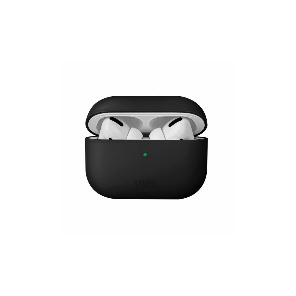 UNIQ Lino Case AirPods Pro készülékhez szilikon tok fekete - AirPods Pro tok a Domshop kínálatából