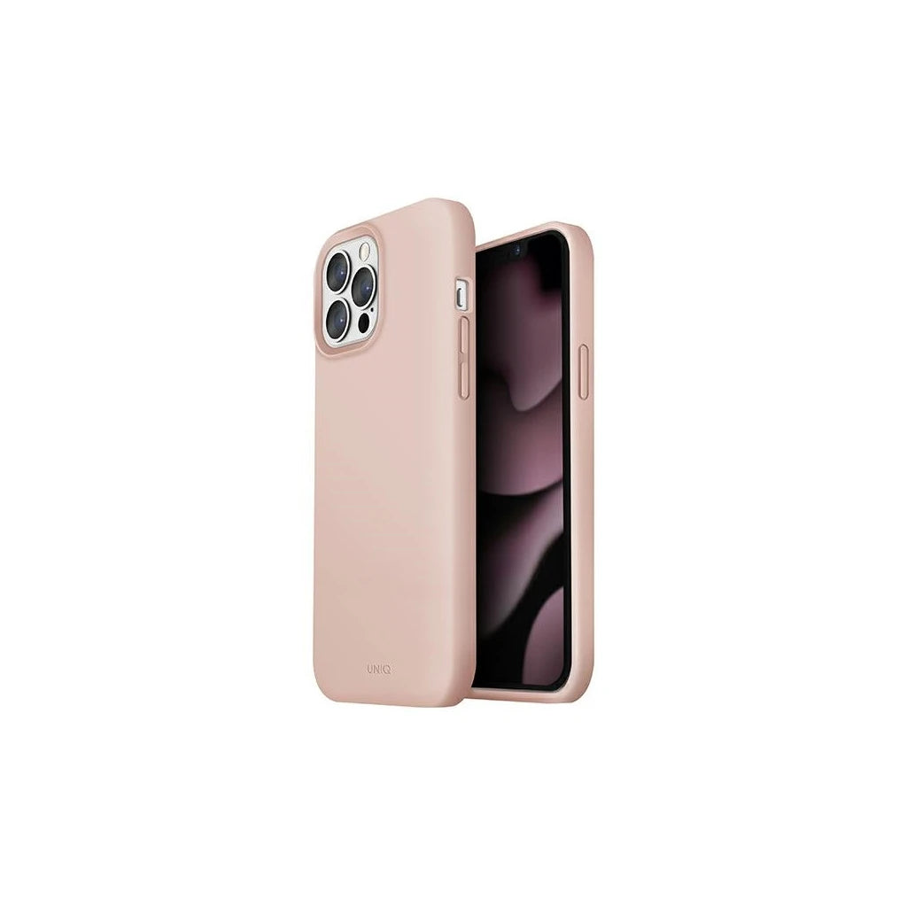 UNIQ Lino tok iPhone 13 Pro Max 6,7 készülékhez barackrózsaszín - iPhone 13 Pro Max tok a Domshop kínálatából