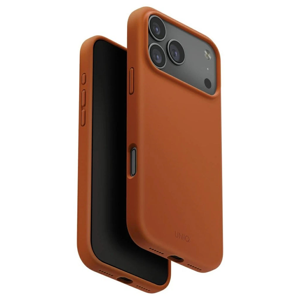 UNIQ Lino tok iPhone 17 Pro Max készülékhez Magclick Charging narancssárga - iPhone 17 Pro Max tok a Domshop kínálatából