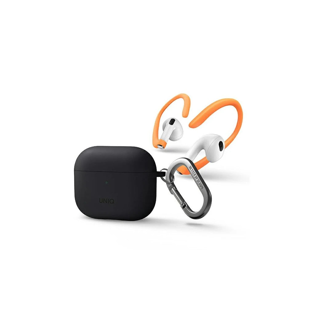 UNIQ Nexo tok AirPods 3 gen készülékhez + szilikon fülhorgok szürke - AirPods 3 tok a Domshop kínálatából