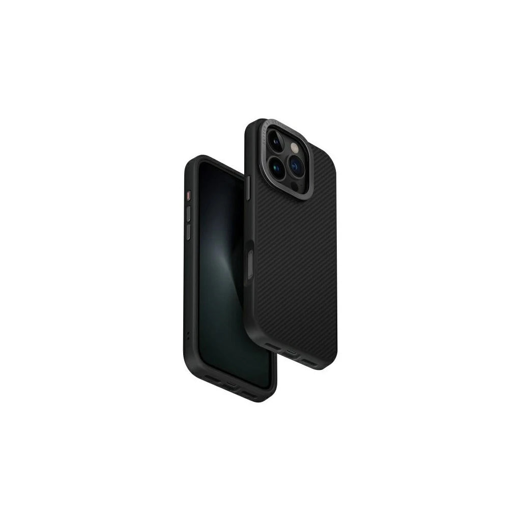 UNIQ tok Keva Max iPhone 16 Pro készülékhez 6.3 Magclick Charging fekete/fekete(carbon) - iPhone 16 Pro tok a Domshop kínálatából