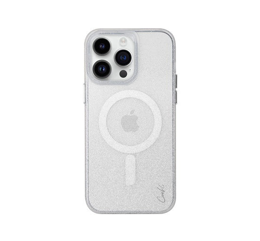 Uniq Coehl Lumino Apple iPhone 14 Pro, MagSafe szilikon tok, csillámló ezüst - iPhone 14 Pro tok a Domshop kínálatából