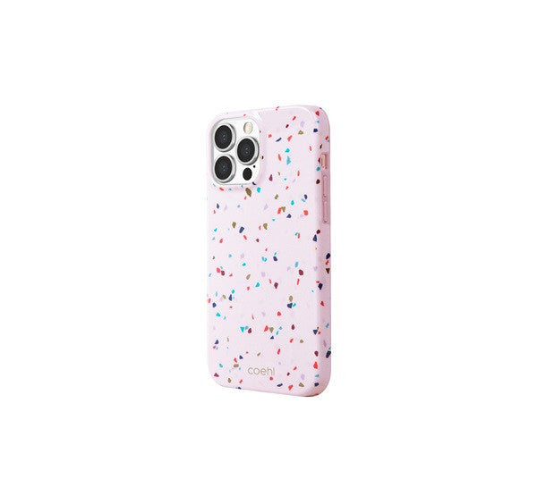 Uniq Coehl Terrazzo Apple iPhone 13 Pro, szilikon tok, rózsaszín - iPhone 13 Pro tok a Domshop kínálatából