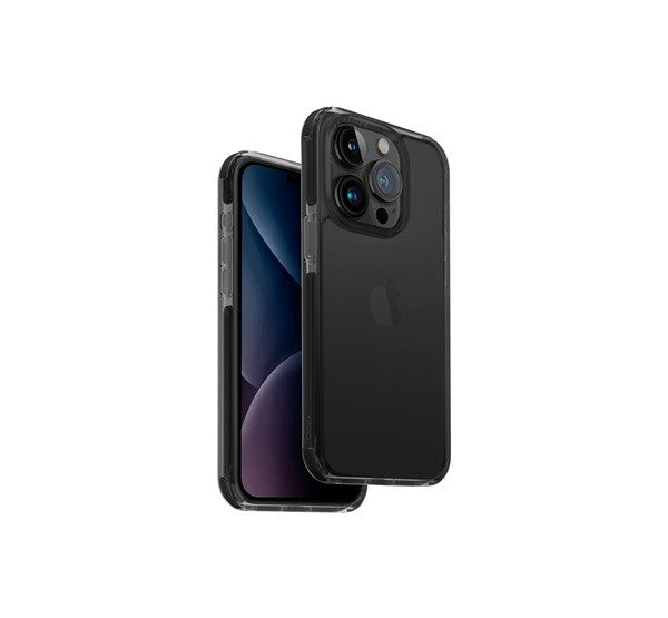 Uniq Combat Apple iPhone 15 Pro Max Szilikon tok, karbon fekete - iPhone 15 Pro Max tok a Domshop kínálatából