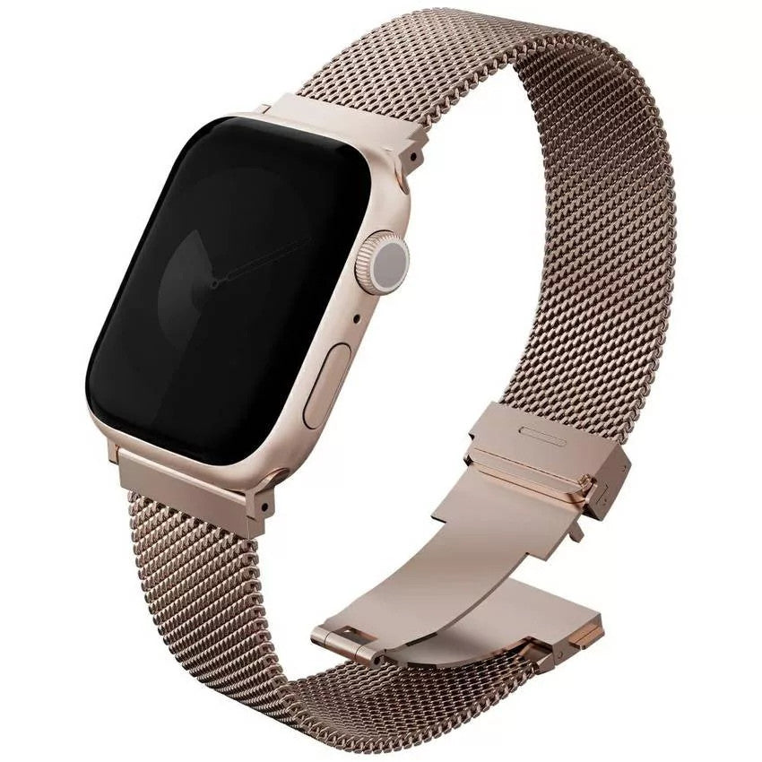 Uniq Dante Pro Apple Watch 44/45/46/49mm rozsdamentes acél szíj, rozéarany - Apple Watch Fém Szíjak a Domshop kínálatából