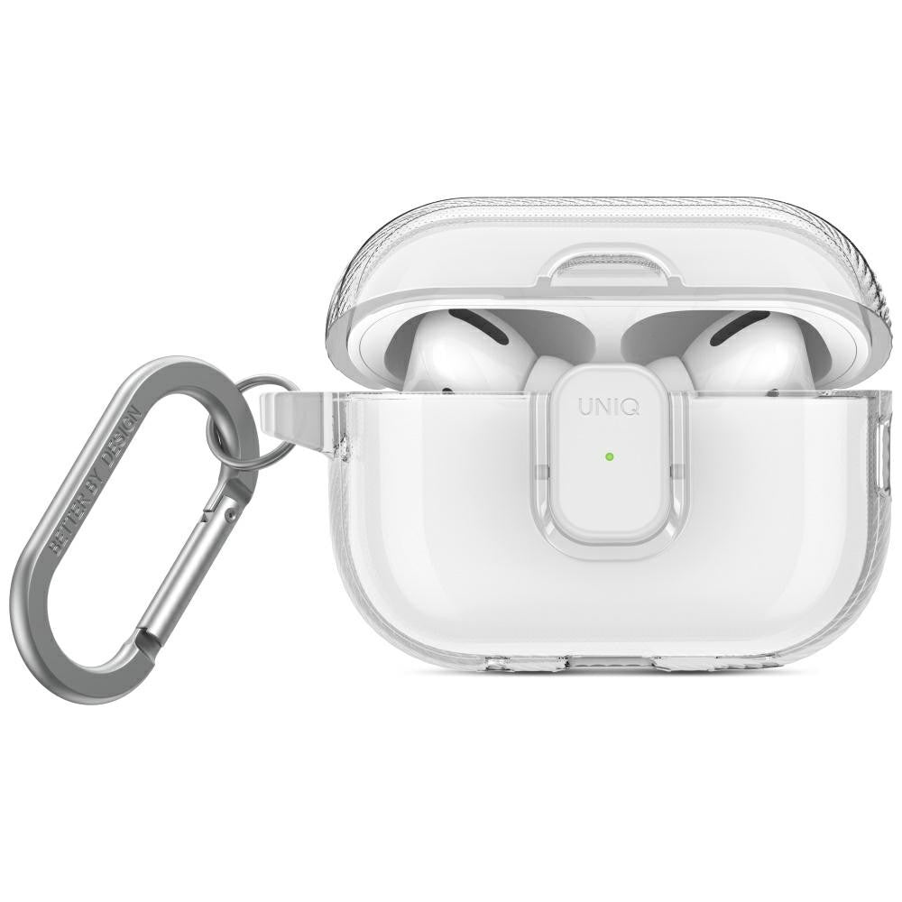Uniq Glase Pro Apple AirPods Pro 2 tok karabinerrel, átlátszó - AirPods Pro 2 tok a Domshop kínálatából